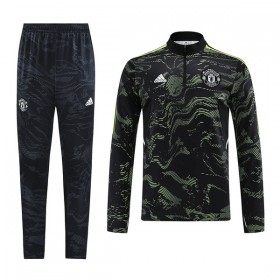 Manchester United Quarter Zip Training Huppari 2022-23 Musta - Miesten